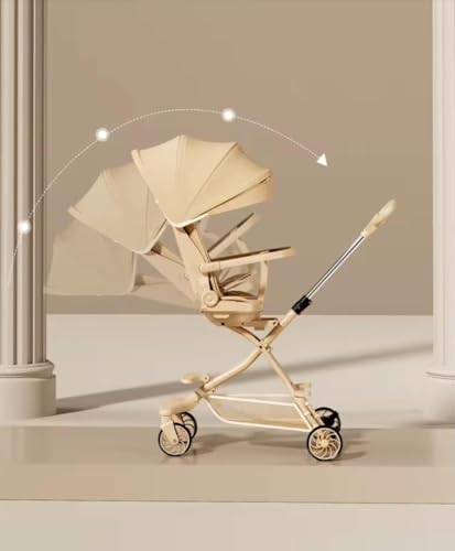 عربة أطفال من امبريلا قابلة للطي بأربع عجلات خفيفة الوزن وسهلة الطي بتصميم عالي الجودة للأطفال يمكن نقلها داخل الطائرة، لون اسود