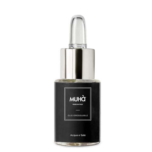 MUHA' | Olio Essenziale, Idrosolubile per Lampada ad Ultrasuoni, Fragranza Acqua e Sale, Formato da 15 ml