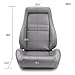 ModifyStreet Universal Reclinable Racing Seats Pair - Classic OBS Style Plain Gray PVC Leather, Adjustable Backrest with Dual Sliders, Water-Resistant for Cars & Trucks (Not Including Seat Bracket)
