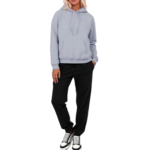 Tracksuit femme ensemble molleton chaud avec pantalon à poches pour jogging et vêtements de sport