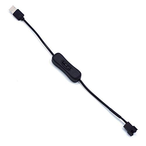 OPSFALCON Cable Adaptador 2 Pack USB a 3-Pin/4-Pin PWM 5V con Interruptor miniatura 3