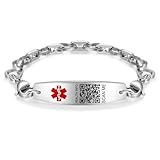Theluckytag Verbessertes medizinisches Armband mit QR-Code für Damen und Herren...