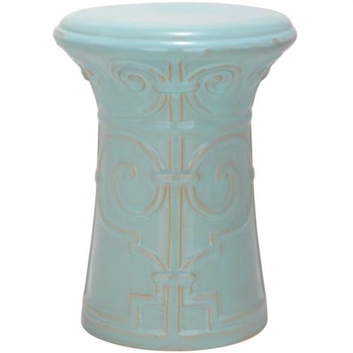 Safavieh Imperial Ceramic Decorative Garden Stool, White Safavieh Imperial Ceramic Decorative Garden Stool, White