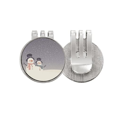 Marqueur de balle de golf magnétique bonhomme de neige chic pour accessoire de parcours d'hiver