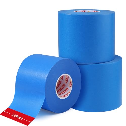 3Rolls Painters Tape 3 Inch Wide Blue Masking Tape for Wall Painting