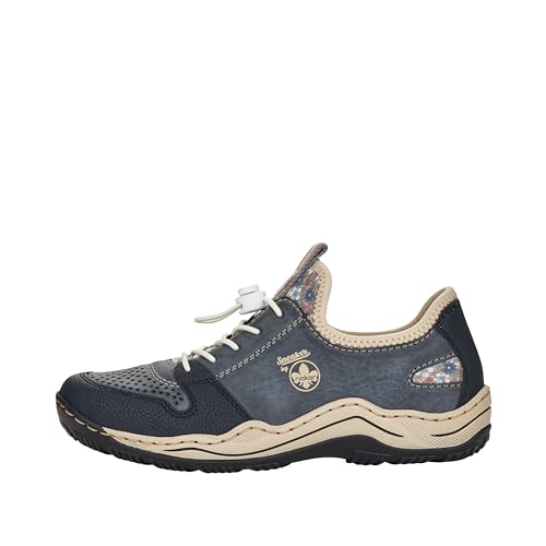 Rieker Damen Halbschuhe L0538-14 blau Gr. 39