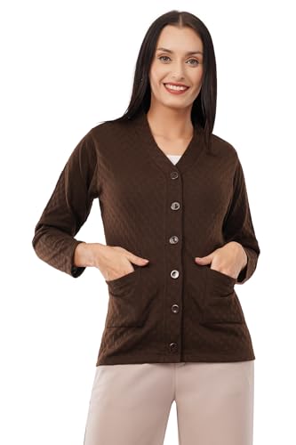 Image of URBANROCK Women Wollen v-Neck Cardigan Sweater for Winter wear with Front Pockets Plus Size Also Available