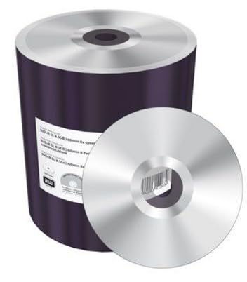MediaRange MR472 8.5GB DVD+R 100pezzo(i) DVD vergine - DVD+RW (8,5 GB, DVD+R, 120 mm, 100 pezzo(i), 240 min, Argento