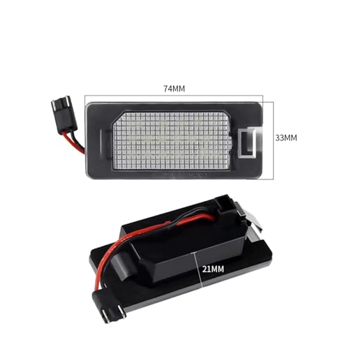 Luces LED de matrícula Fiat 500x lámparas blancas traseras coche 2014-2019 3