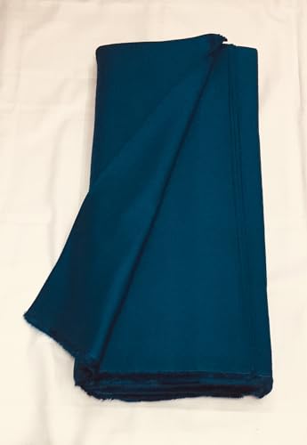 Image of BKRKJ Women's Rayon Cotton Unstitched Fabric for Sewing Suit Salwar Chudidar Patiyala Kurti Shirt Kameez Blouse Kurta Pyjama (3 Meter, Peacock Blue)