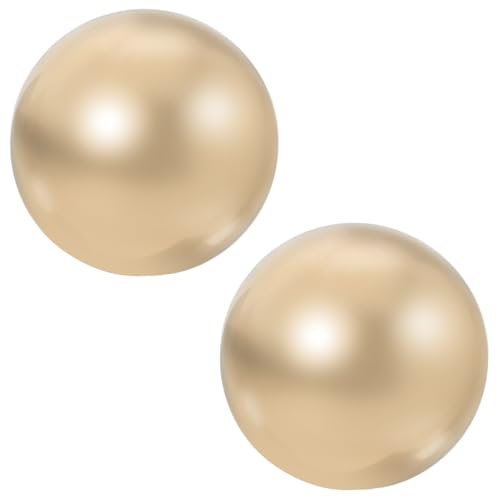 NOLITOY 2 Piezas pelota de ejercicio de latón rodillo masajeador de espuma tubo rectangular de aluminio balonmano bolas decorativas bolas de masaje portátiles bolas de masaje de metal
