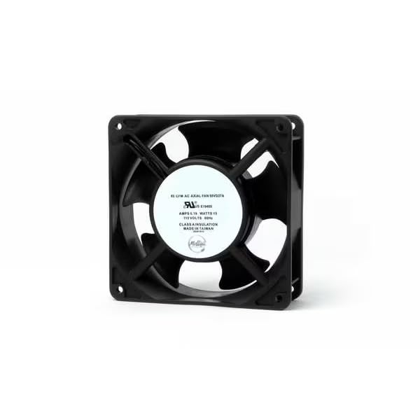 Standard Square Axial Fan, 115V AC, 93 cfm, 4-11/16 in W., Mfr: 55VD27-A