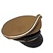 Replica WW2 German Desert Officer Hat Cap, Visor (US, Numeric, 7 3/4, Brown)