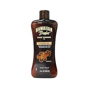 Hawaiian Tropic Dark Tanning Oil 8 Ounces each (Pack of 3)