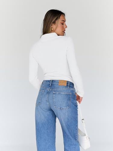 Image of Trendy Queen Women's Turtleneck Long Sleeve Shirts Basic Underwear Tops Winter Clothes 2026