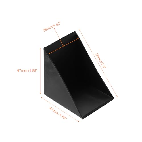 Image of uxcell 8Pcs Plastic Corner Protectors 36x66mm Right Angle Shape Glass Corner Guards Cushion for Corner Protection of Glass, Mirror, Tile, Black
