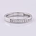 Dsnyu 14K White Gold Band Rings for Women, Wedding Band Ring Half Eternity 2mm Moissanite Band White Gold Fashion Trendy Size 7.5