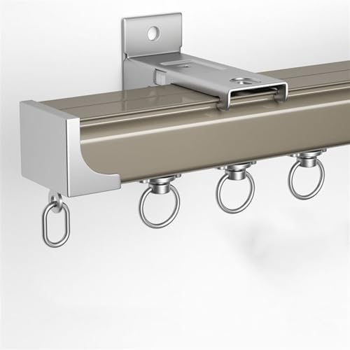 Curtain Track Gliders with Wheels - Smooth Drapery Hanging System for Living Room, Bedroom, Shower, Hotel & Closet - Easy Room Divider & Partition Kit, Adjustable & Durable