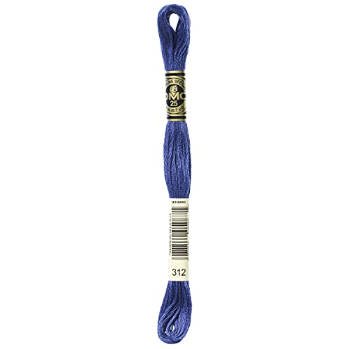 Image of DMC 6-Strand Embroidery Cotton Floss, Very Dark Baby Blue
