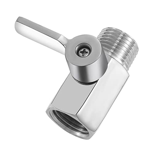 Shower Head Shut Off Valve, 304 Stainless Steel Mini Ball Valve Npt Thread(1/2" Male X 1/2"Female),Shower Head Flow Control Valve,Water Flow Control Valve（1 Pack） #TOP5