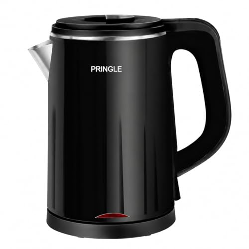 Image of Pringle IVY 1.2L Electric Kettle | 1350W Fast Boiling | Stainless Steel Interior | Double FADA Controller for 5X Longer Life | Auto Shut-Off & Boil-Dry Protection | 1 Yr Warranty | Black