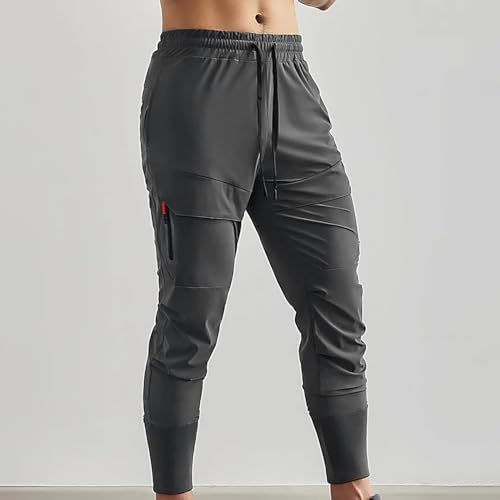 Pantalon de randonnée stretch noir homme pour bouger sans gêne avec cordon de serrage - 2