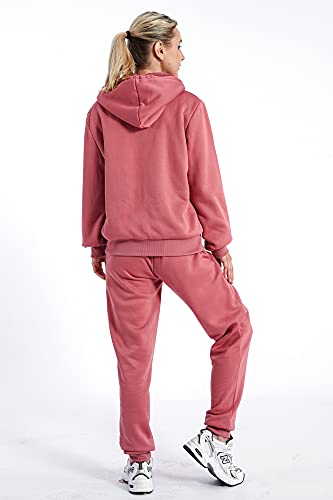Image of TanBridge 2 Piece Outfits Women's Velour Sweatsuits Long Sleeve Zip Up Hoodie Sweatpants Tracksuits for Women