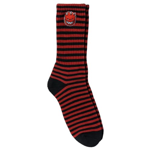 Spitfire Wheels Socks Bighead Fill Embroidered Stripe Black/Dark Red Black