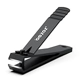 Heavy Duty Nail Clippers - BEZOX Toe Nails Clipper for Men Toenails Clipper for Seniors for Thick Nails, Large Fingernail Clippers for Women, Thick Toenails Tool - Silver