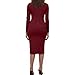 Women's 2 Piece Business Skirt Suit Elegant Blazer and Pencil Skirt Sets Lightweight Professional Fashion Outfits Wine