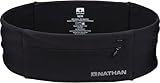 ネイサン(NATHAN) ランニングポーチ ウエストポーチ NS7702 ジップスター Zipster ズレない ゆれない ウエストバンド スマホ対応 ジップ付 ポケット ブラック XS ランニング ウォーキング ジョギング 散歩 トレイルランニング