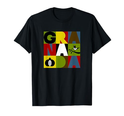 Granada Souvenir Letras Camiseta