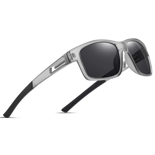Image of suoso Polarized Sports Sunglasses for Men: UV400 Protection Glasses Wrap Around Goggles for Driving Fishing