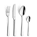 Produktbild KUPPELS | Besteckset FLAIR 24-teilig | Besteck Set 6 Personen | Hochglanzpoliert | Edelstahl | Spülmaschinengeeignet | Stilvolles Essbesteck | Wellenschliff Messer