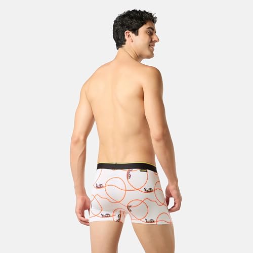 Image of Bummer Printed Micro Modal Trunks Underwear for Men - Ultra Soft & Breathable, 3 Times Softer Than Cotton, Anti-Bacterial, Stretchable for Ultimate Comfort & Style, Pack of 1 (A Shark Tank Product)