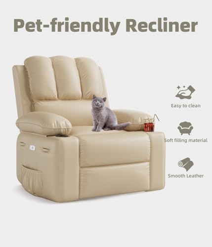 Sillón reclinable eléctrico crema con masaje miniatura 7