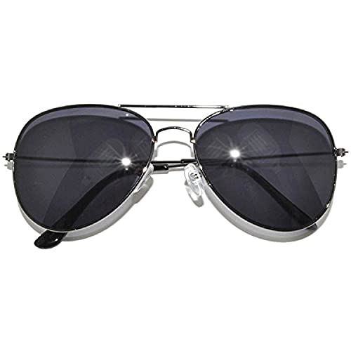 Classic Aviator Sunglasses Smoke Lens Metal Gun Metal Frame UV400