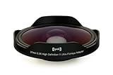 Opteka OPT-SC37FE Platinum Series 0.3X HD Ultra Fisheye Lens for 25mm, 30mm, 30.5mm & 37mm Digital Video Camcorders