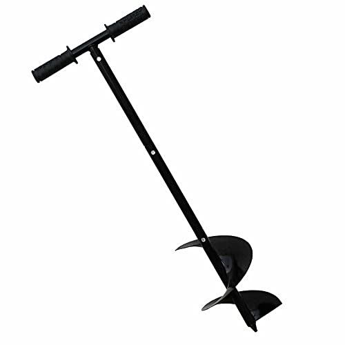 8 200mm Manual Post Hole Auger Digger – Heavy Duty Hand Drill for Digging Holes, Gardening, Fence Posts, Planting Flowers & Bulbs, Ice Drilling, and Fertilizer Mixing