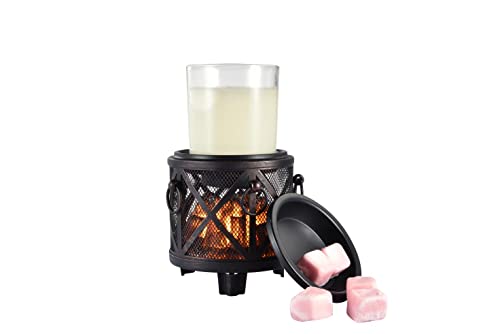 Miniatura 4 de Makimoo Quemadores Eléctricos De Hierro Fundido De Cera, Quemador De Aceite, Calentador De Cera, Lámpara De Aceite De Luz Nocturna Para La Decoración Del Hogar Chimenea Negro