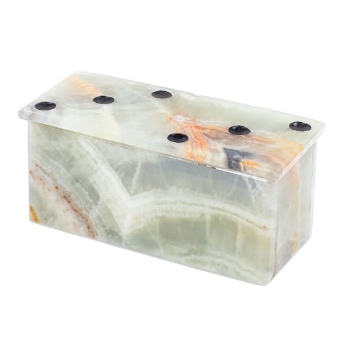 NOVICA Juego de Domino Piedra Mármol Multicolor miniatura 3
