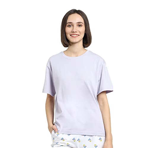 Image of Bewakoof Women Plain Solid Half Sleeve Round Neck T-Shirt