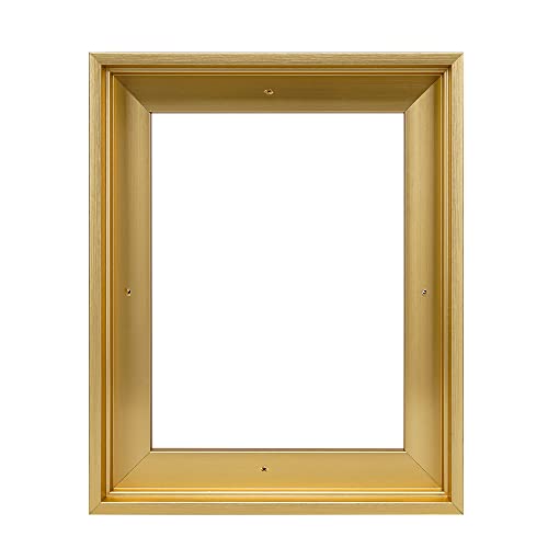 Image of 16x20 Canvas Floating Frame,0.9 inch Deep Canvas Frame,Gold | HUACANVAS Canvas Floater Frame for Prints,Floater Frame for Canvas Painting,Floating Frames for Wall Decor(16 inchx20 inch,Gold)