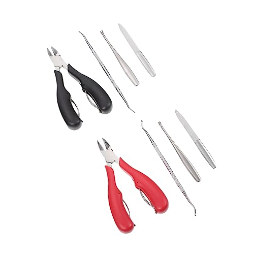 SAFIGLE 2 Juegos juego de tijeras para uñas cuidado de las uñas kit de uñas Acero inoxidable