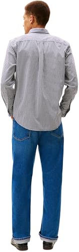 Tommy Hilfiger Herren Hemd Poplin Gingham Freizeithemd, Mehrfarbig (Black/Check), XXL – Ansicht 3