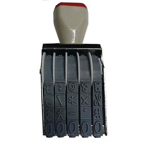 ZENG 5 Digits Sello de numeración Ajustable,Oficina Sello 5 Bandas 7mm x 5mm De Caucho 0 9 Números Números,Tamaño de impresión 7 x 35 mm negro