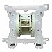 Yellow Valve Body Plastic Diaphragm Pump, Air-Operated Double Diaphragm Pump 101 PSI Industrial Adjusted Steplessly Transfer Pump for Pumping Peanut Butter, Chocolate, Syrup Paint