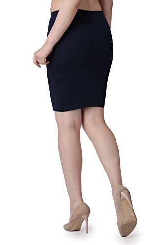 Image of POPWINGS Casual Solid Pencil Skirt for Women || Knee-Length Skirt for Women || Stylish Mini Skirt for Women || Summer Pencil Skirt for Women