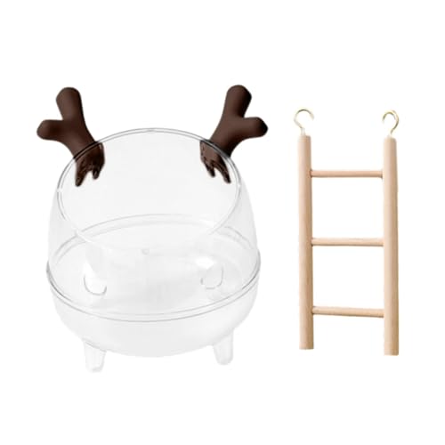 petsola ハムスターサンドバスコンテナ、砂場をきれいに掃除しやすい清掃ハムスタートイレの小さな動物シャワーの隠れ家, 茶色