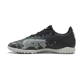 Puma, Men's, Future 8 Play Turf Trainer Soccer Cleats, Puma Black-Cool Light Gray-Fluo Green, 9.5